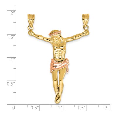 10K Two-Tone Gold Large Corpus Pendant – view 4