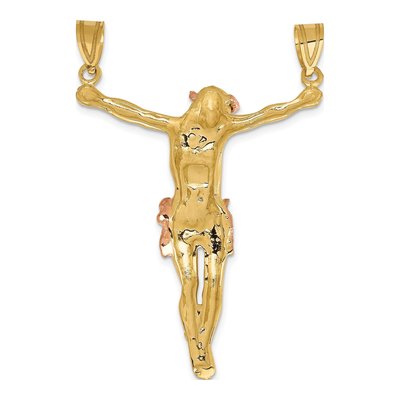 10K Two-Tone Gold Large Corpus Pendant – view 5