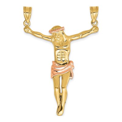 10K Two-Tone Gold Large Corpus Pendant