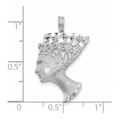 10K White Gold Nefertiti Pendant – view 3