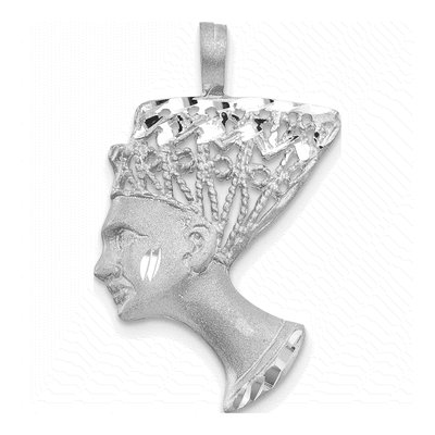 10K White Gold Nefertiti Pendant