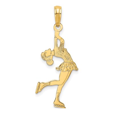 10K Yellow Gold Ice Skater Charm