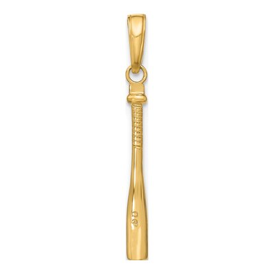 10K Yellow Gold 3-D Baseball Bat Pendant – view 5