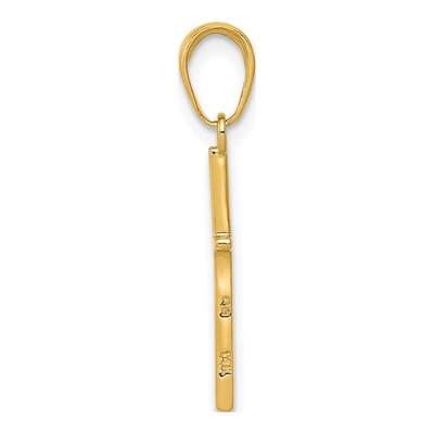 10K Yellow Gold Cross Pendant – view 3