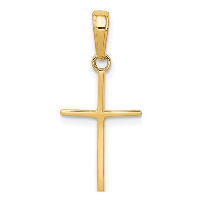 10K Yellow Gold Cross Pendant – view 4
