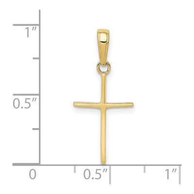 10K Yellow Gold Cross Pendant – view 5