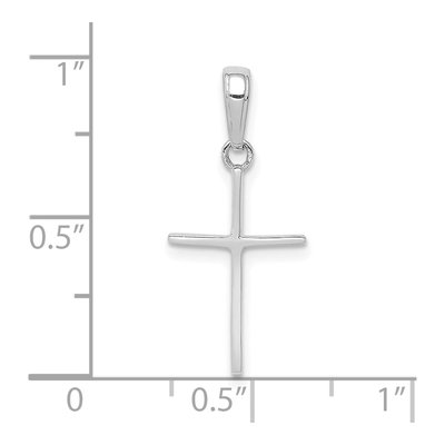 10K White Gold Cross Pendant – view 3