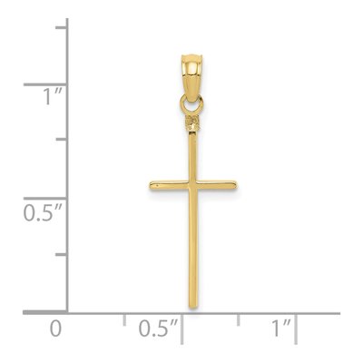 10K Yellow Gold Cross Pendant – view 5