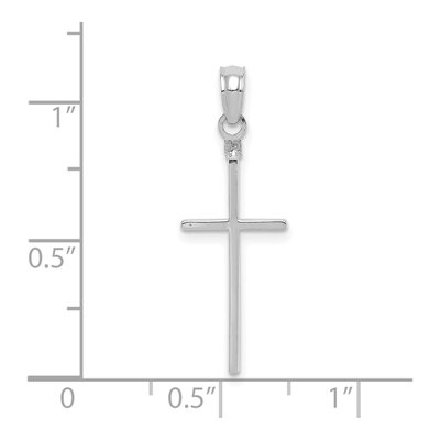 10K White Gold Cross Pendant – view 3