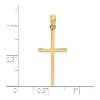 10K Yellow Gold Cross Pendant – view 5