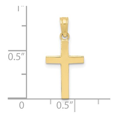 10K Yellow Gold Latin Cross Pendant – view 4