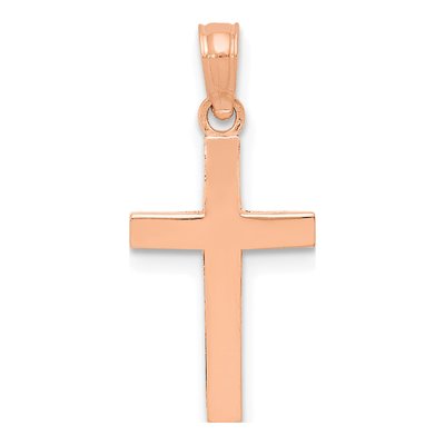 10K Rose Gold Latin Cross Pendant