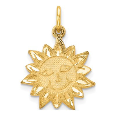 10K Yellow Gold Sun Charm