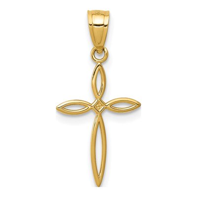 10K Yellow Gold Passion Cross Pendant – view 5