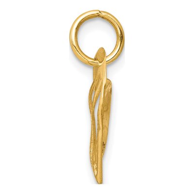 10K Yellow Gold Abstract Heart Pendant – view 3
