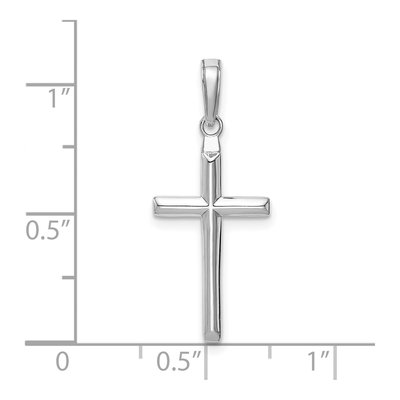 10K White Gold Reversible Latin Cross Pendant – view 4