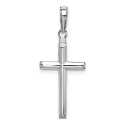 10K White Gold Reversible Latin Cross Pendant – view 5