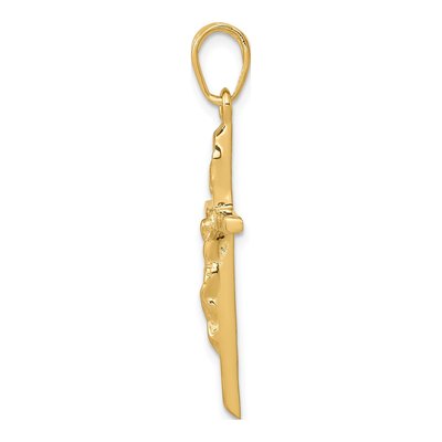 10K Yellow Gold Crucifix Pendant – view 3