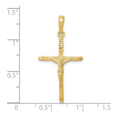 10K Yellow Gold Crucifix Pendant – view 4