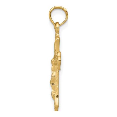 10K Yellow Gold INRI Crucifix Pendant – view 3