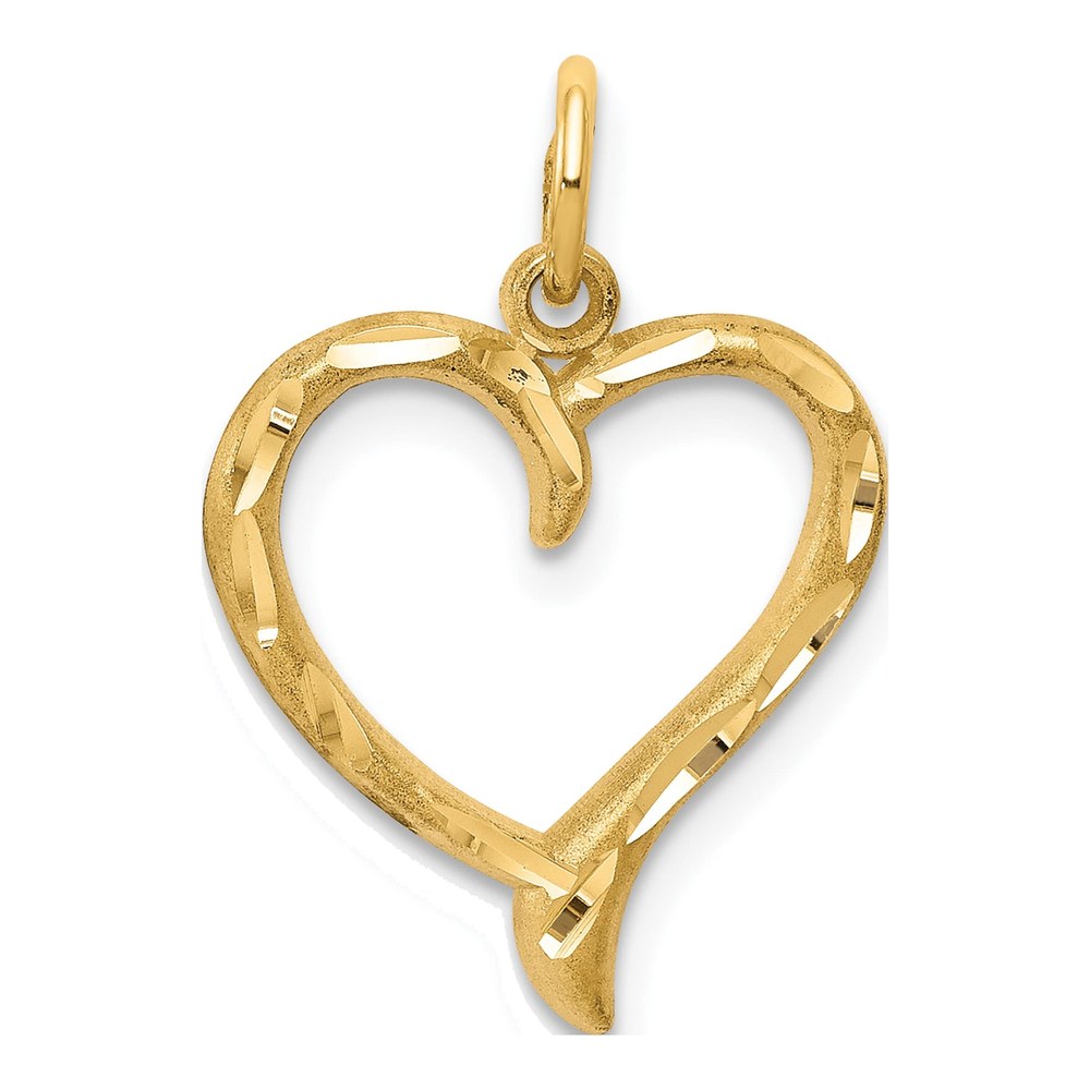 10K Yellow Gold Cut-Out Heart Pendant