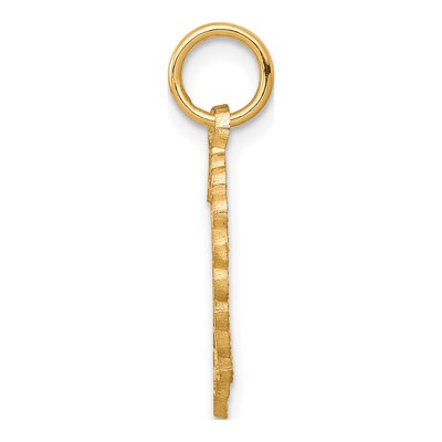 10K Yellow Gold Scalloped Heart Pendant – view 3