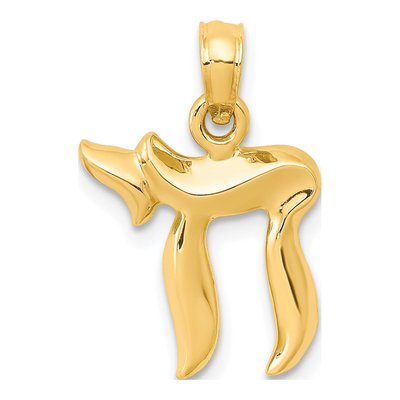 10K Yellow Gold Small Chai Pendant