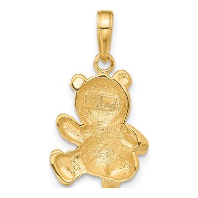10K Yellow Gold Teddy Bear Pendant – view 4