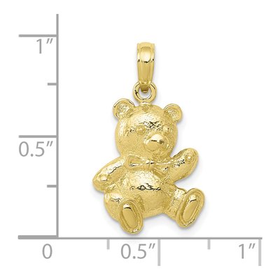 10K Yellow Gold Teddy Bear Pendant – view 5