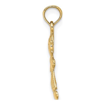 10K Yellow Gold Girl Pendant – view 3