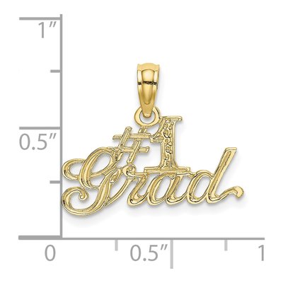10K Yellow Gold GRAD Number 1 Pendant – view 6