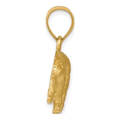 10K Yellow Gold Diamond-Cut Bear Pendant – view 3