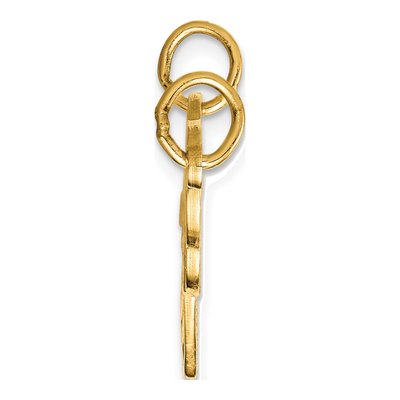 10K Yellow Gold Heart Key Break-Apart Charm – view 3