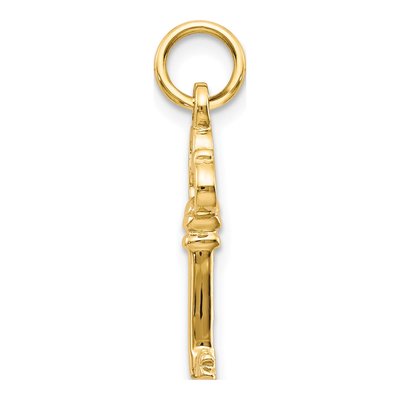 10K Yellow Gold Key Pendant – view 3