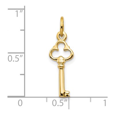 10K Yellow Gold Key Pendant – view 4