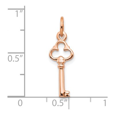 10K Rose Gold Key Charm – view 3