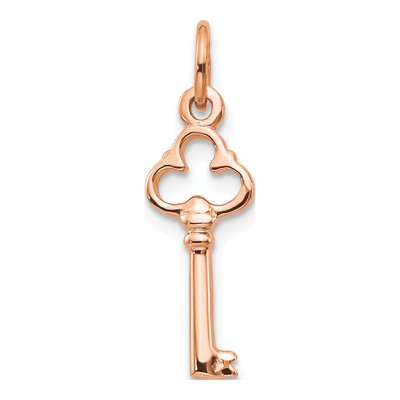 10K Rose Gold Key Charm
