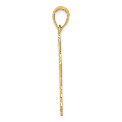 10K Yellow Gold Lace Trim Cross Pendant – view 3