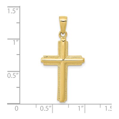 10K Yellow Gold Cross Pendant – view 4