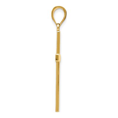 10K Yellow Gold Large Cross Pendant – view 3