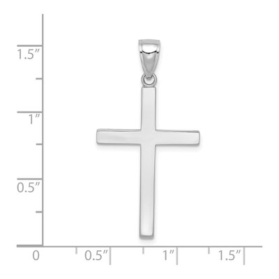 10K White Gold Cross Pendant – view 4