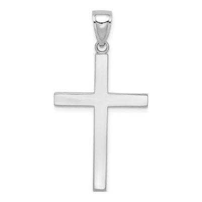 10K White Gold Cross Pendant