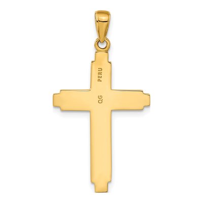10K Yellow Gold Cross Pendant – view 4
