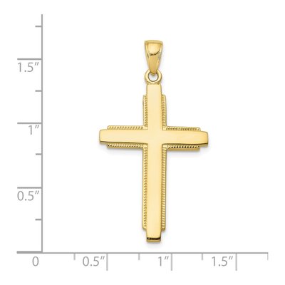 10K Yellow Gold Cross Pendant – view 5