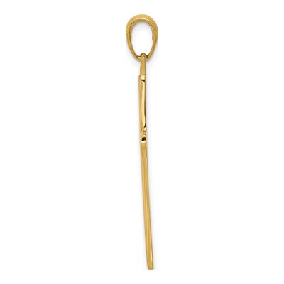 10K Yellow Gold Stick Cross Pendant – view 3