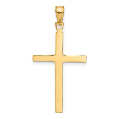 10K Yellow Gold Stick Cross Pendant – view 5