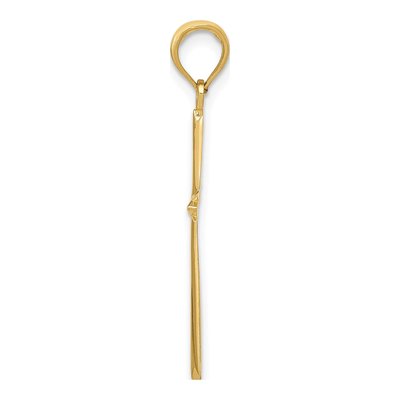 10K Yellow Gold Beveled Cross Pendant – view 3