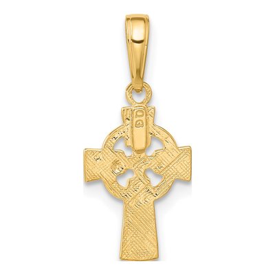 10K Yellow Gold Small Celtic Cross Pendant – view 4