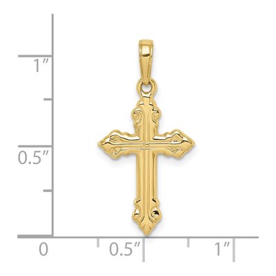 10K Yellow Gold Cross Pendant – view 4