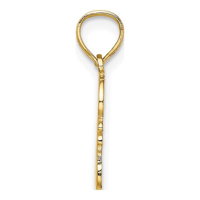10K Yellow Gold GOD Hearts YOU Pendant – view 3